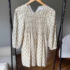 Floral Cream Kids Dress